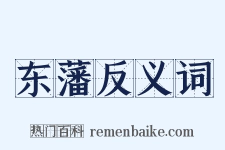 东藩反义词是什么意思的图片
